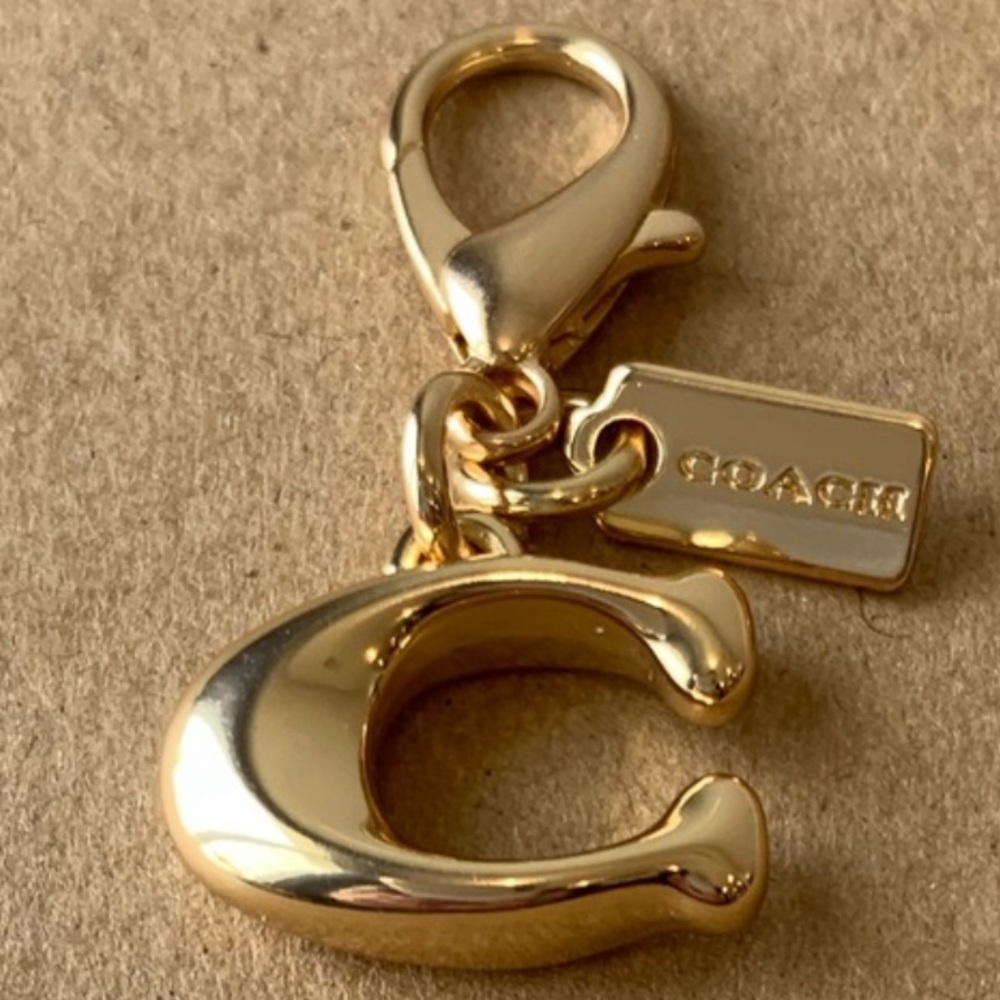 New Authentic Coach Signature "C" Bag Charm